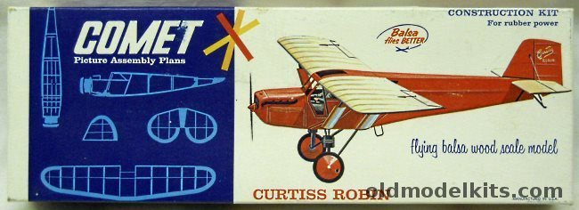 Comet Curtiss Robin - 15 Inch Wingspan Flying Airplane, 3106 plastic model kit